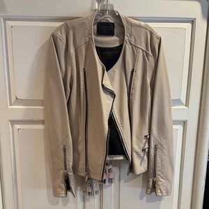 Blank NYC Beige Leather Jacket for Women